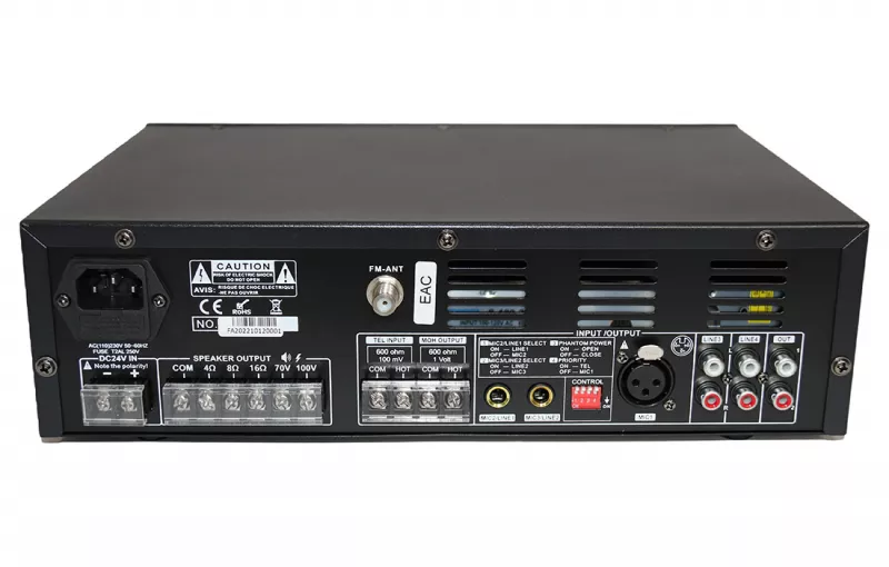 DSS-120E микшер-усилитель 120 Вт/100В, MP3, FM, Bluetooth, SD