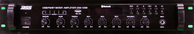 DSS-120M микшер-усилитель c MP3/FM, 120 Вт/100 В