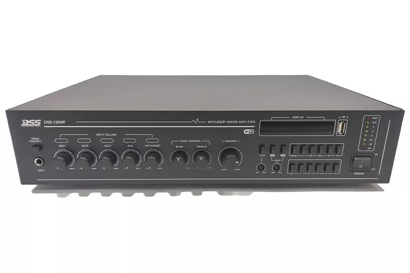 DSS-120WF усилитель 120 Вт/100В, WIFI, MP3, FM, Bluetooth, SD