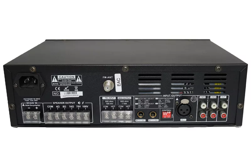 DSS-30E микшер-усилитель 30 Вт/100В, MP3, FM, Bluetooth, SD