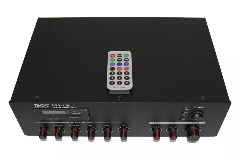 DSS-30E микшер-усилитель 30 Вт/100В, MP3, FM, Bluetooth, SD